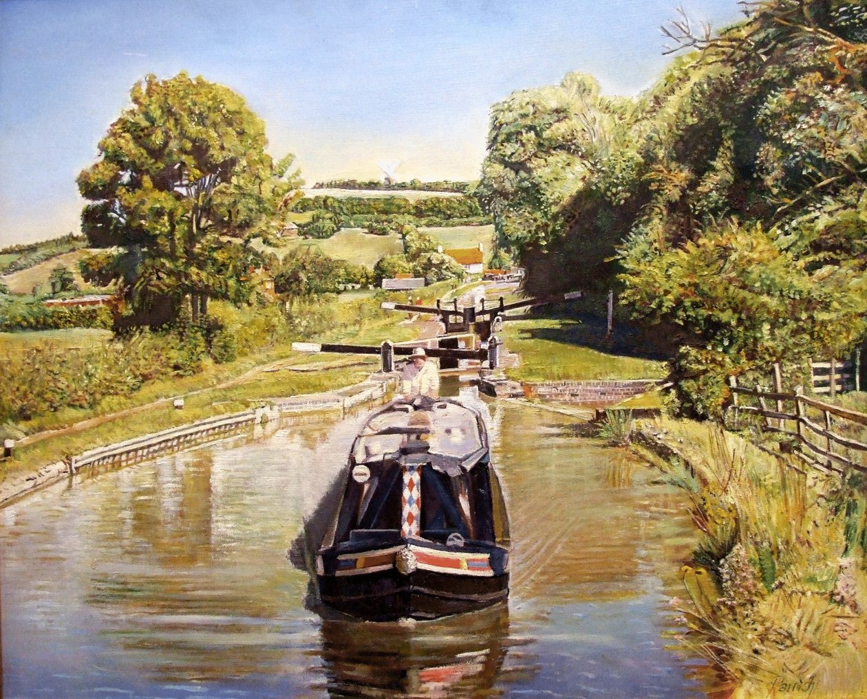 Napton Top Lock da Kevin Guild of Railway Artist Parrish