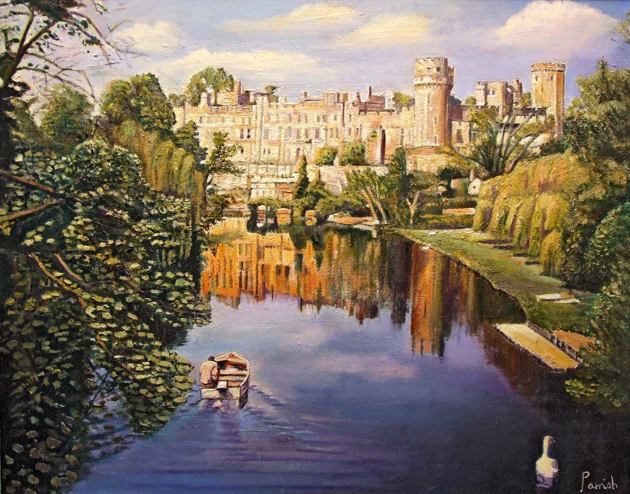 Castello di Warwick da Kevin Guild of Railway Artist Parrish