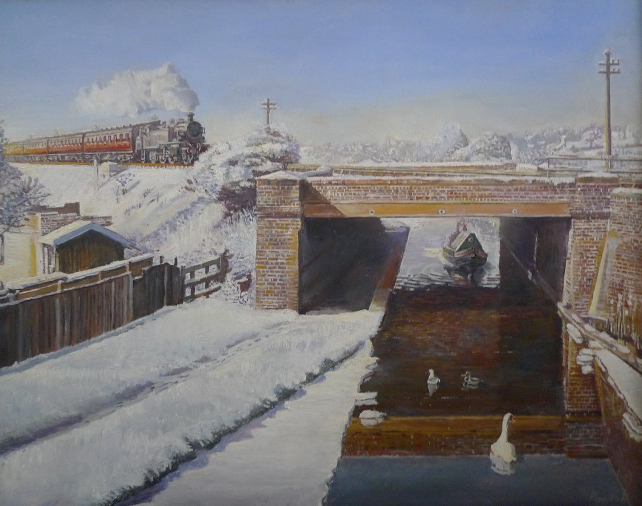 Attraverso il Grand Union, 2008 da Kevin Guild of Railway Artist Parrish