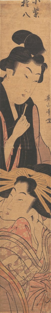 Uomo e Ragazza da Kikugawa Eizan