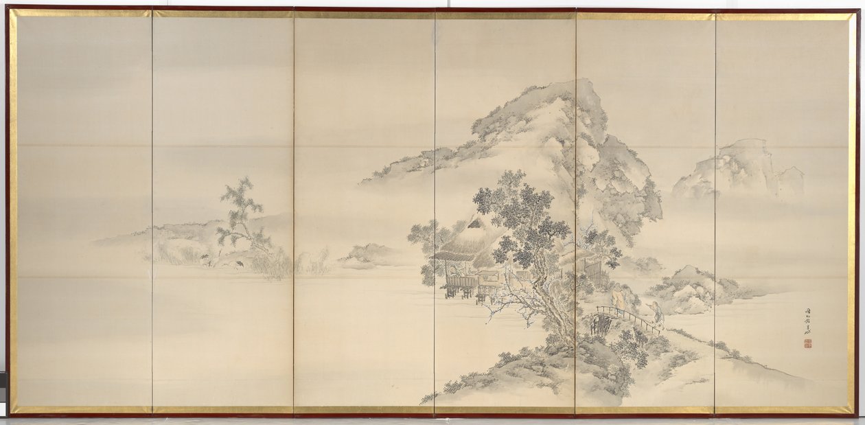 Godendosi il Lato del Fiume da Kishi Gantai