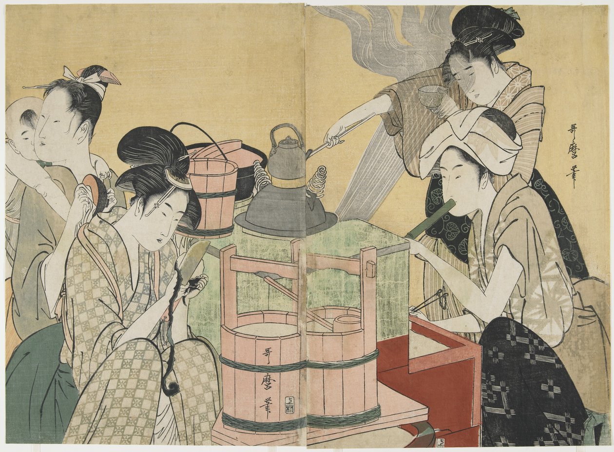 Scena di cucina, 1794-1795 da Kitagawa Utamaro