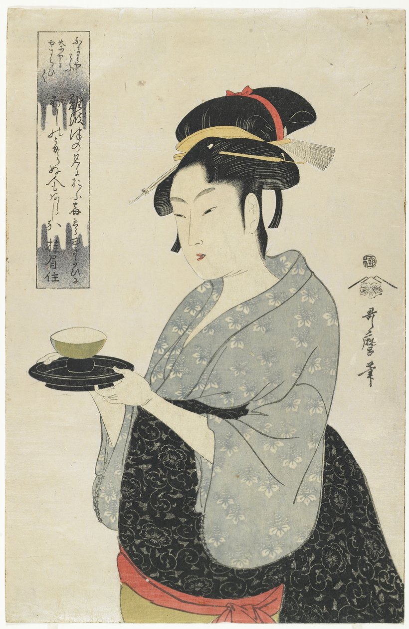 Cameriera della casa da tè Naniwaya Okita, c. 1793 da Kitagawa Utamaro