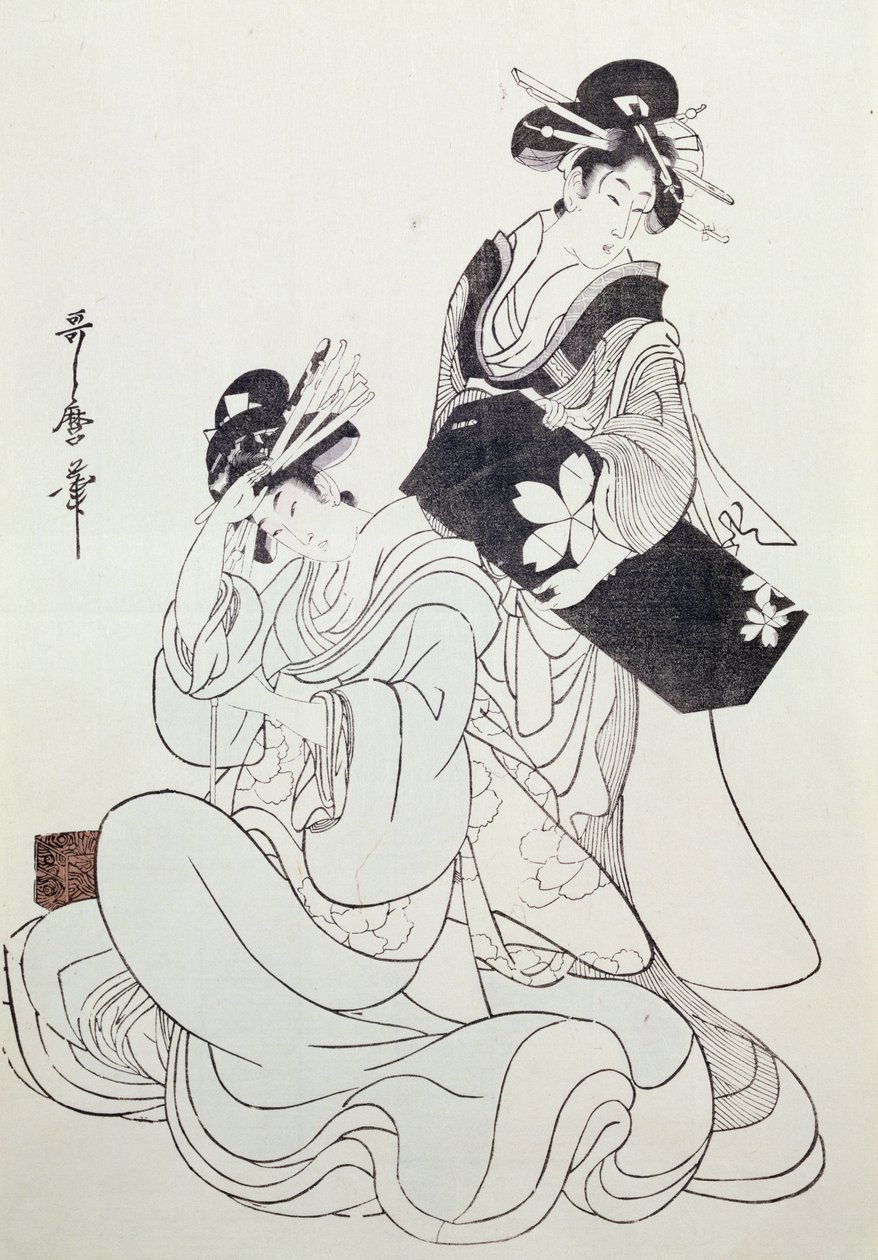 Due Figure Femminili da Kitagawa Utamaro