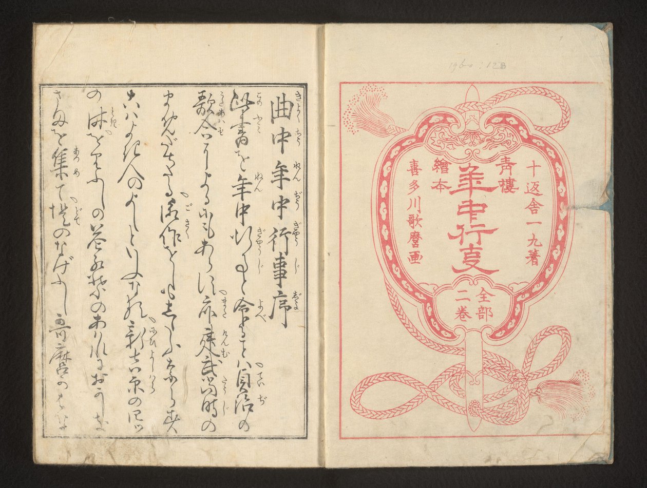Pagina del titolo da Kitagawa Utamaro