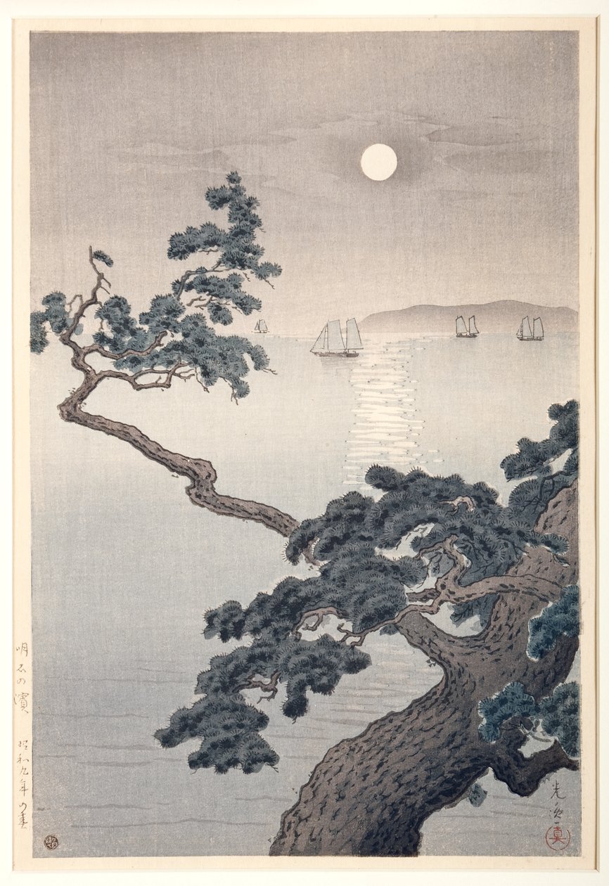 Spiaggia di Akashi, primavera da Koitsu Tsuchiya