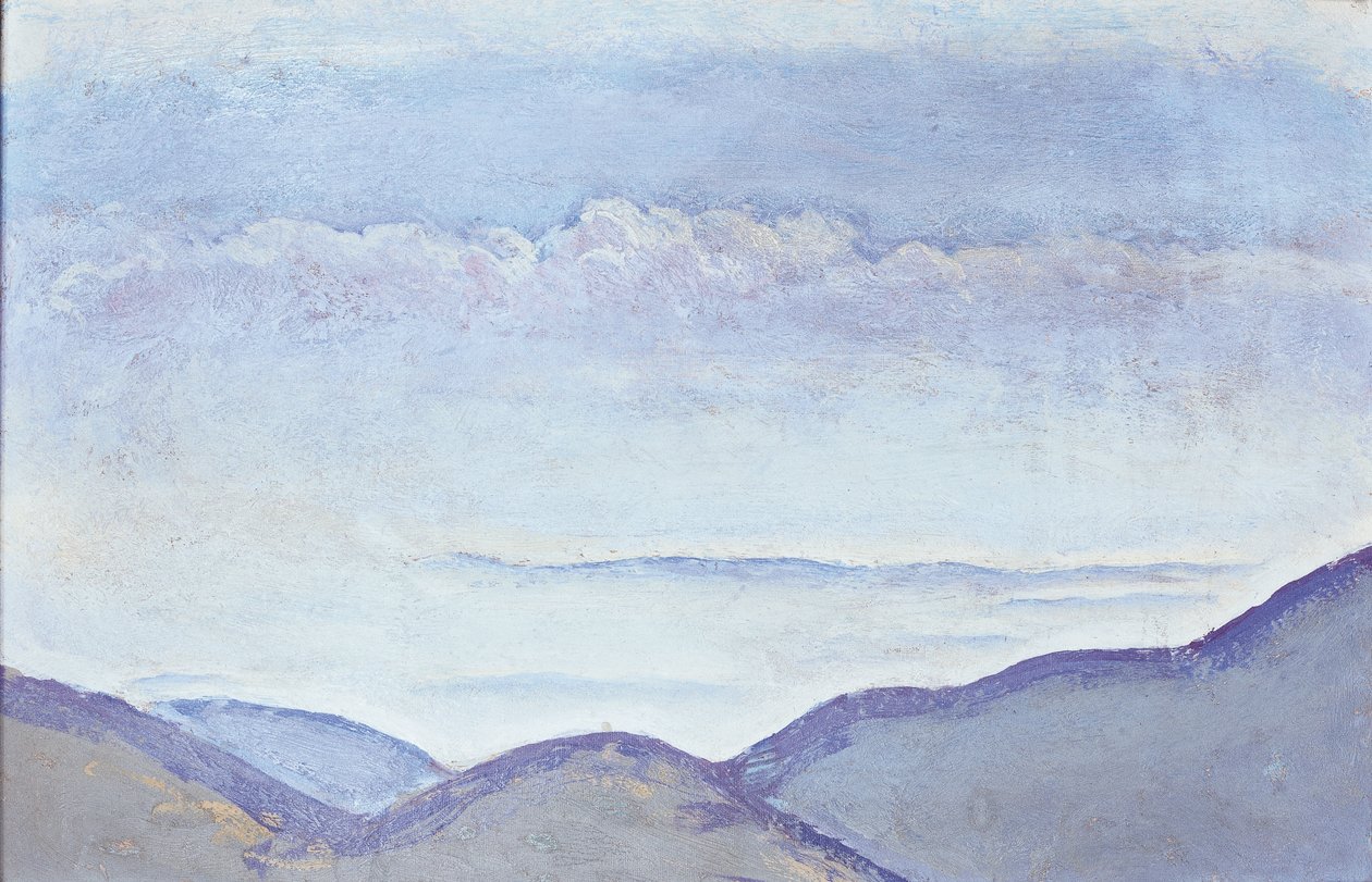 Berge - Montagne ... (olio su cartone) da Koloman Moser