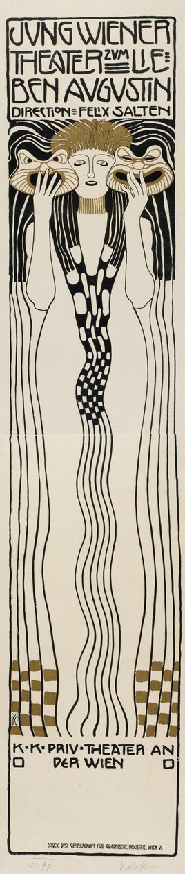 Jung-Wiener Theater Zum lieben Augustin, 1901 da Koloman Moser