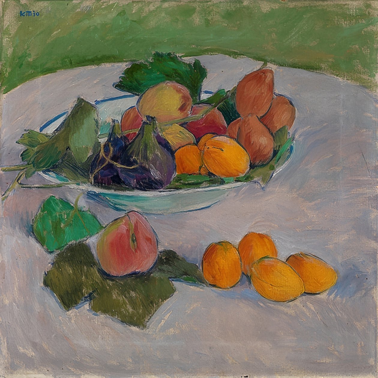 Natura morta con frutta e foglie da Koloman Moser