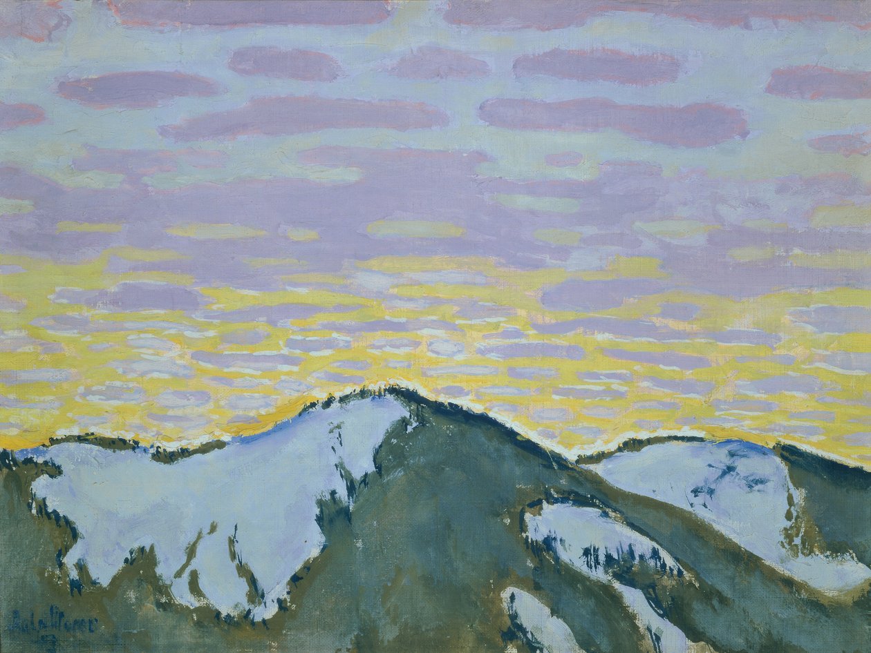 Cime innevate al crepuscolo da Koloman Moser