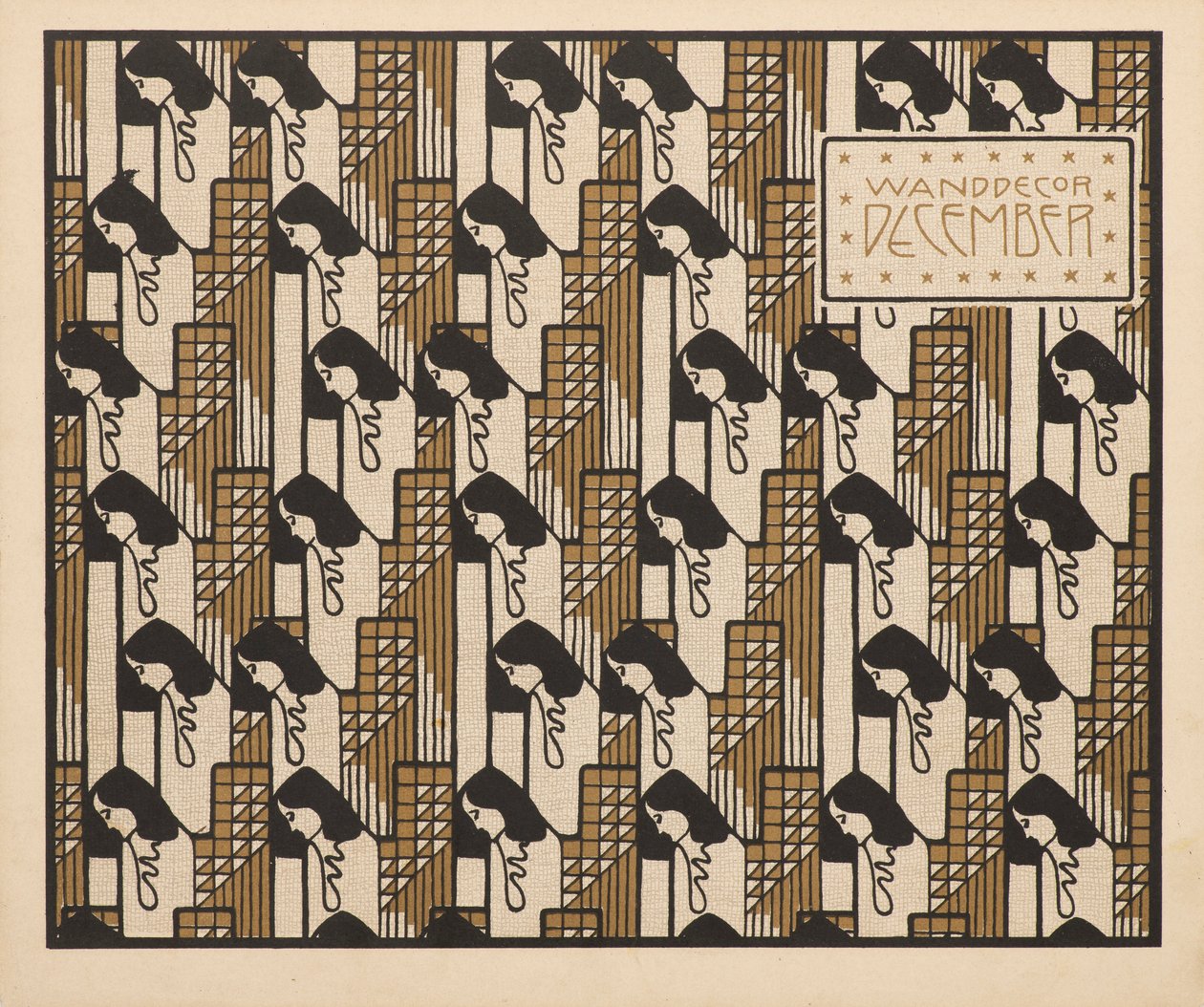 Decorazione murale Dicembre da Koloman Moser
