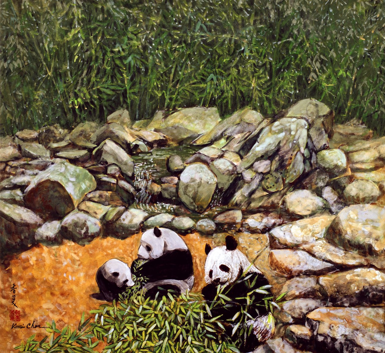 Famiglia Felice (Panda) da Komi Chen
