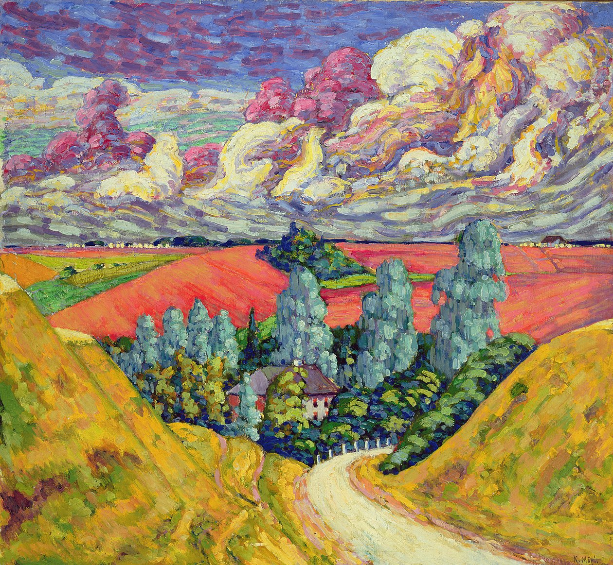 Sulla Strada per Tartu da Viljandi, 1915-6 da Konrad Magi