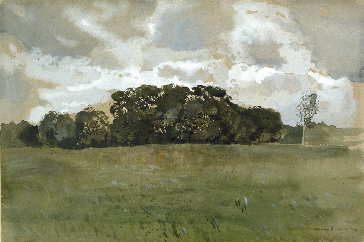 Paesaggio con Nuvole Grigie, 1897 da Konstantin Andreevic Somov