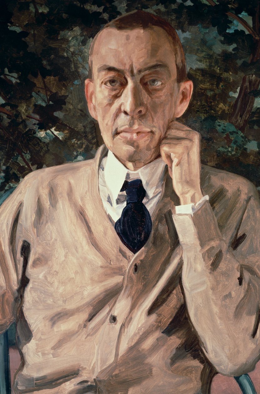 Ritratto del compositore, Sergei Vasilievich Rachmaninov, 1925 da Konstantin Andreevic Somov