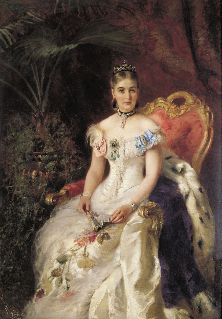 Ritratto della contessa V. A. Volkonskaya 1848-1924 da Konstantin Egorovich Makovsky