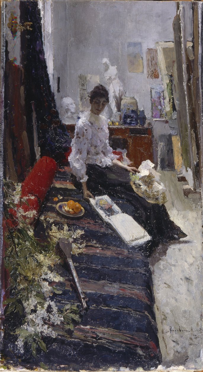 Nello studio del pittore da Konstantin Alekseevich Korovin