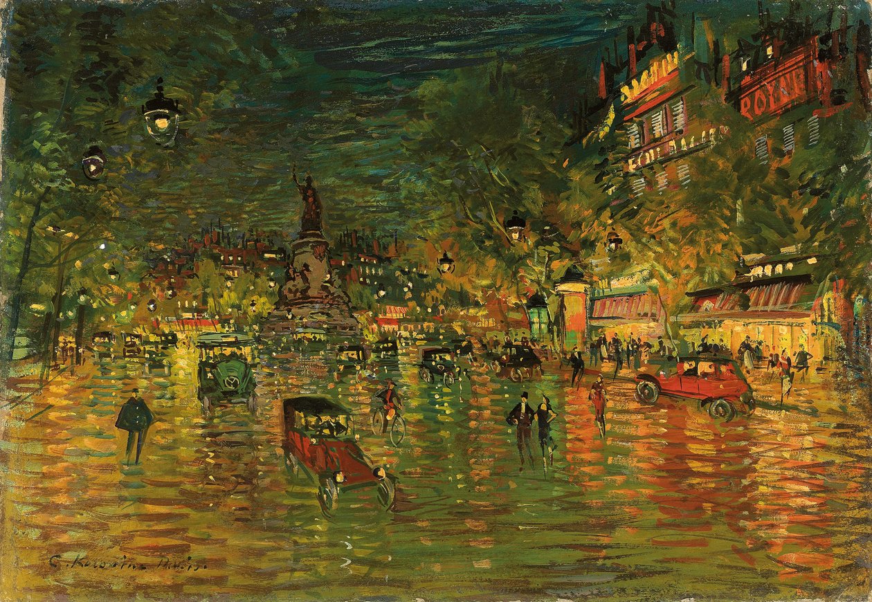 Place de la Republique, Parigi da Konstantin Alekseevich Korovin
