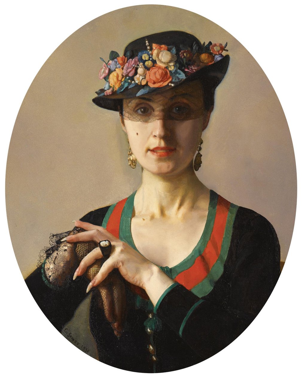 Ritratto di una signora, 1936 da Konstantin Andreevic Somov