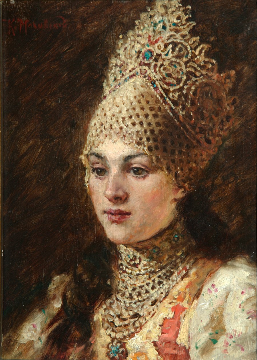 Moglie di un boiardo, 1890 da Konstantin Egorovich Makovsky