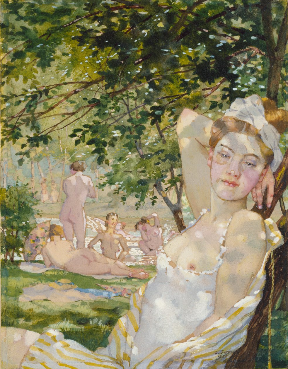 Bagnanti al sole, 1930 da Konstantin Somov