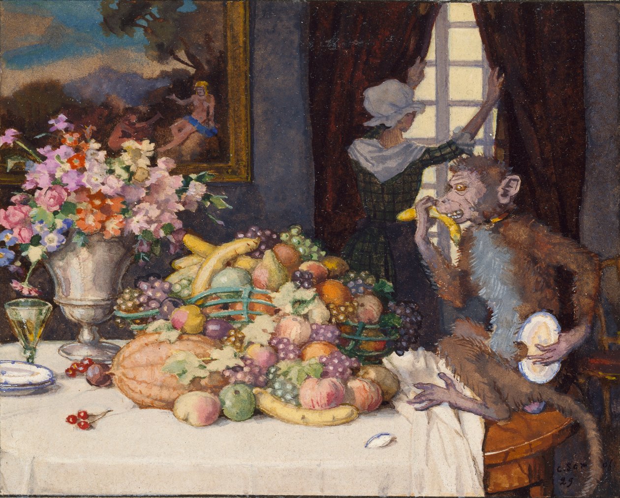 Scimmia golosa, 1929 da Konstantin Somov