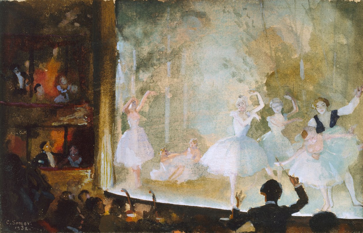 Balletto russo, Champs-Elysées: Les Sylphides, 1932 da Konstantin Somov