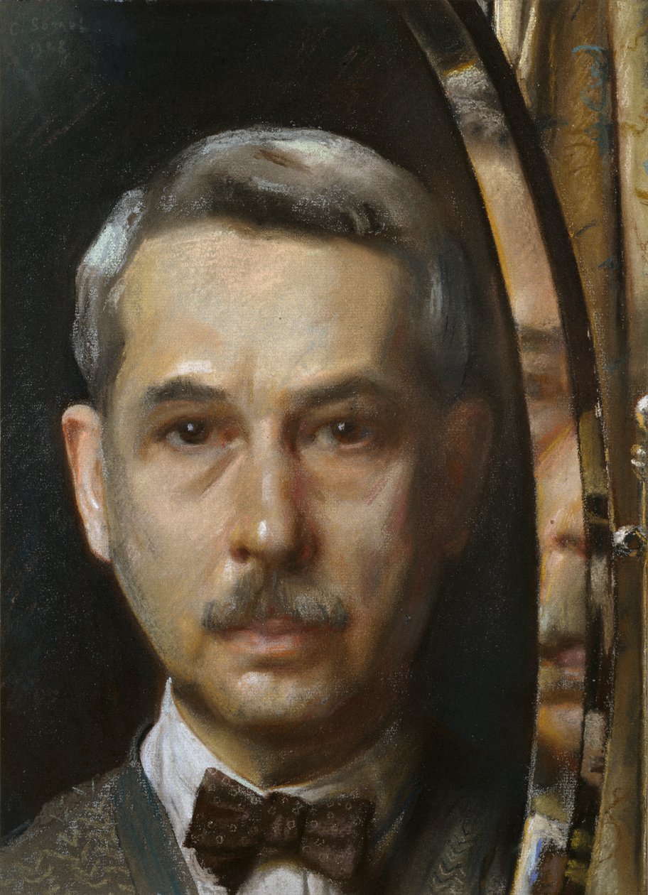 Autoritratto in uno specchio, 1928 da Konstantin Somov