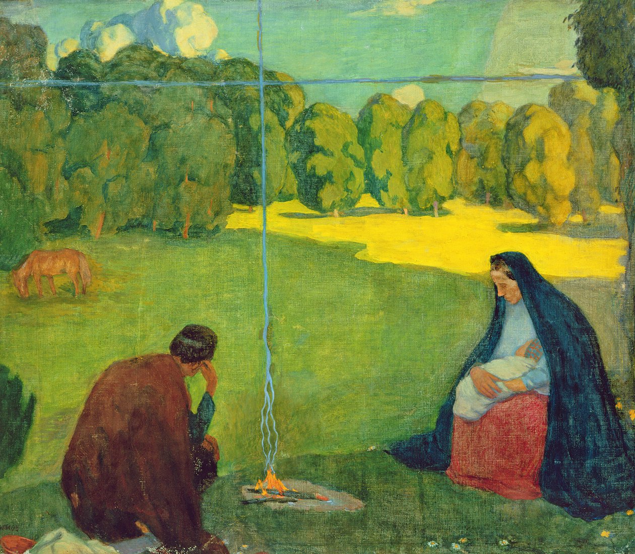 Riposo Durante il Viaggio, c.1905 da Kristjan Raud