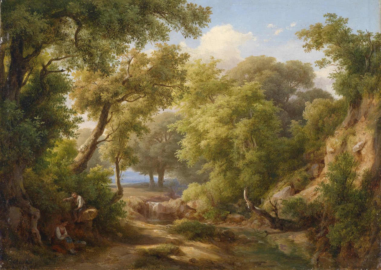 Paesaggio boschivo da Károly Markó