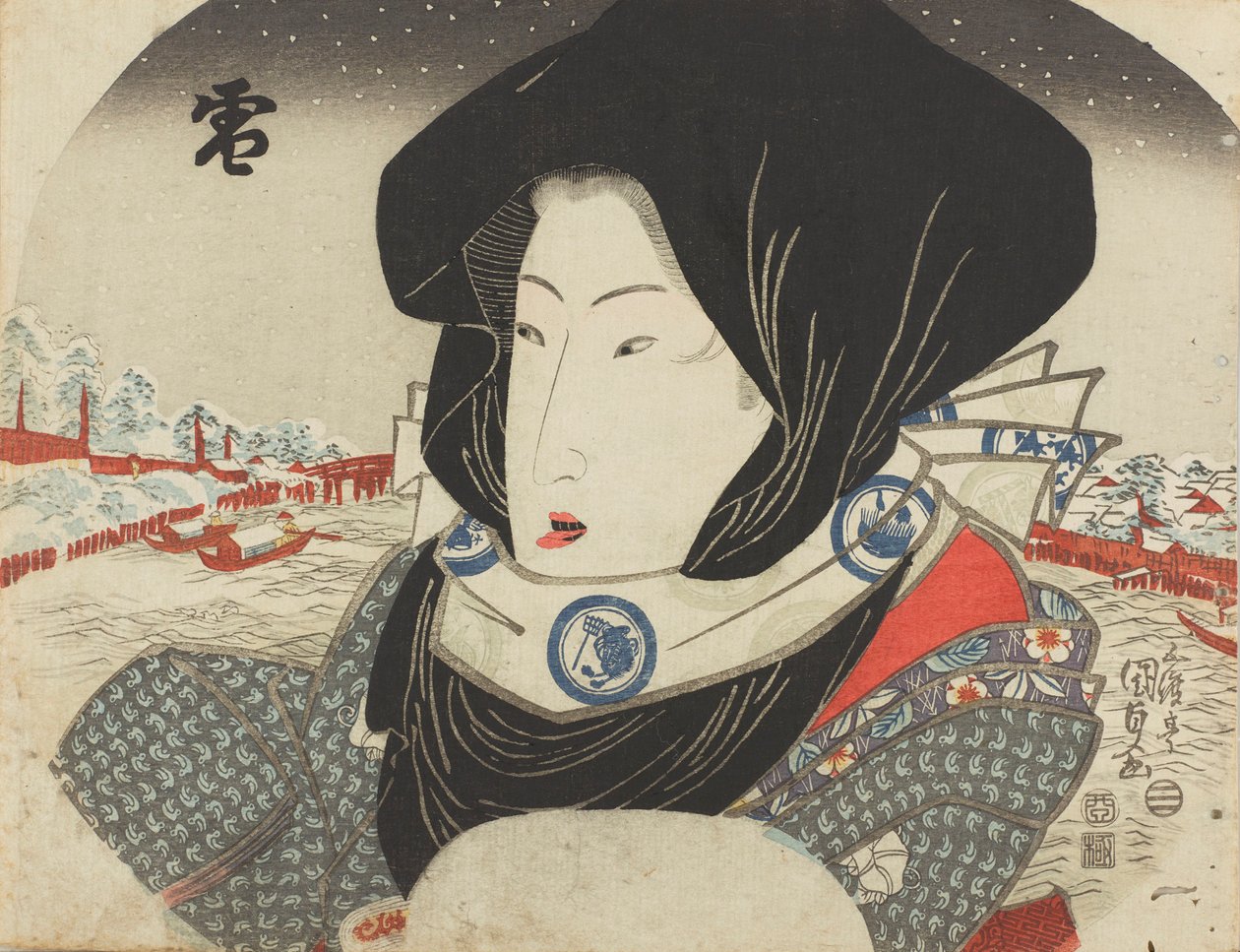 Neve, dalla serie Neve, Luna e Fiori da Kunisada