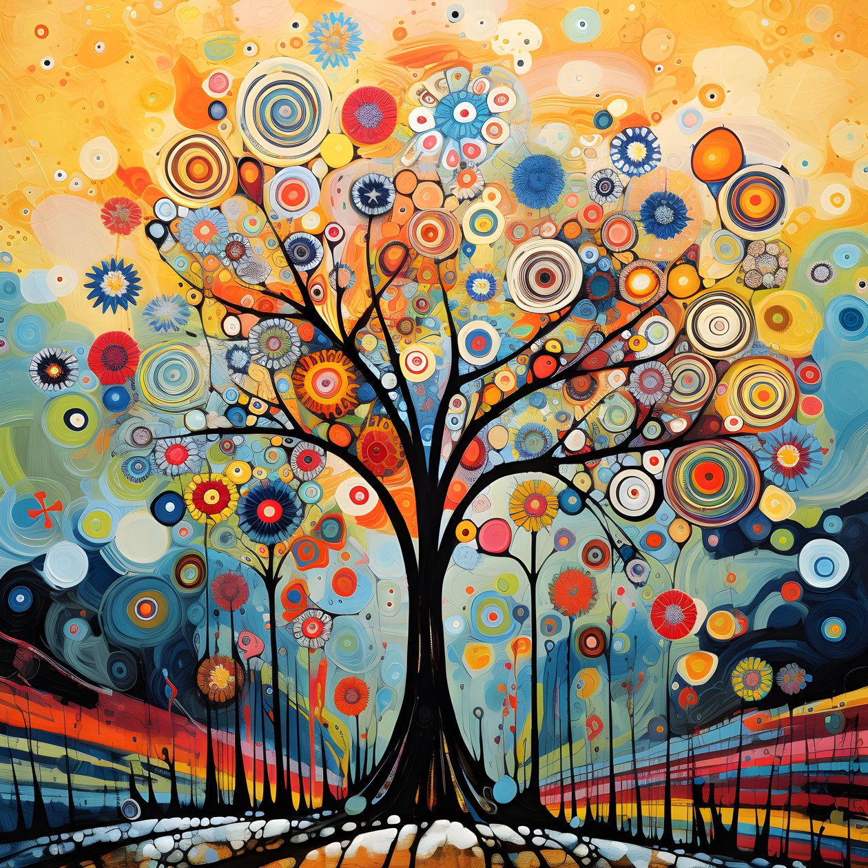 Albero nel giardino fiorito 2 da Kurt Heppke