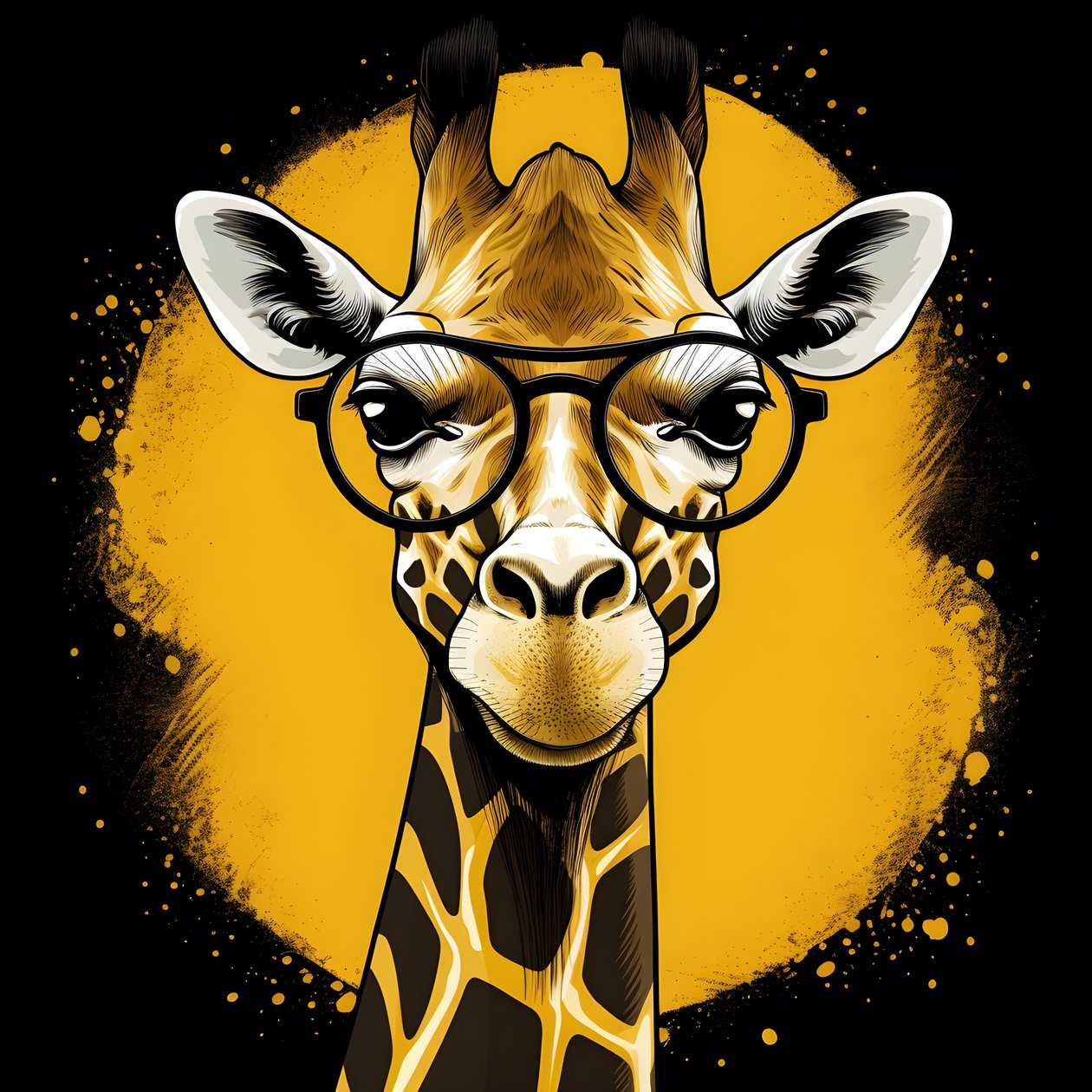 giraffa con occhiali 4 da Kurt Heppke