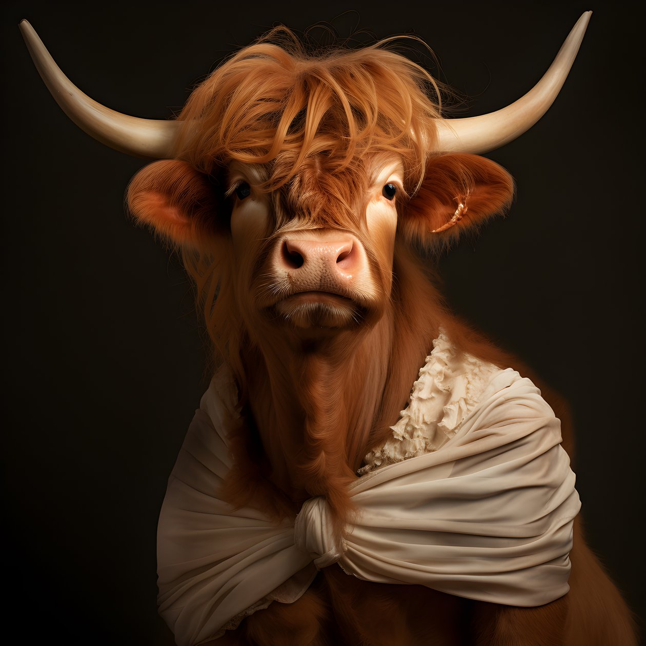 Mucca delle Highlands come Marilyn Monroe 2 da Kurt Heppke
