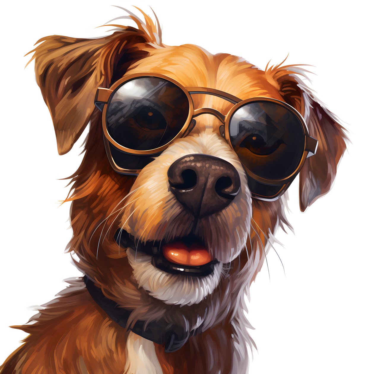 Cane, cartone animato, occhiali da sole da Kurt Heppke