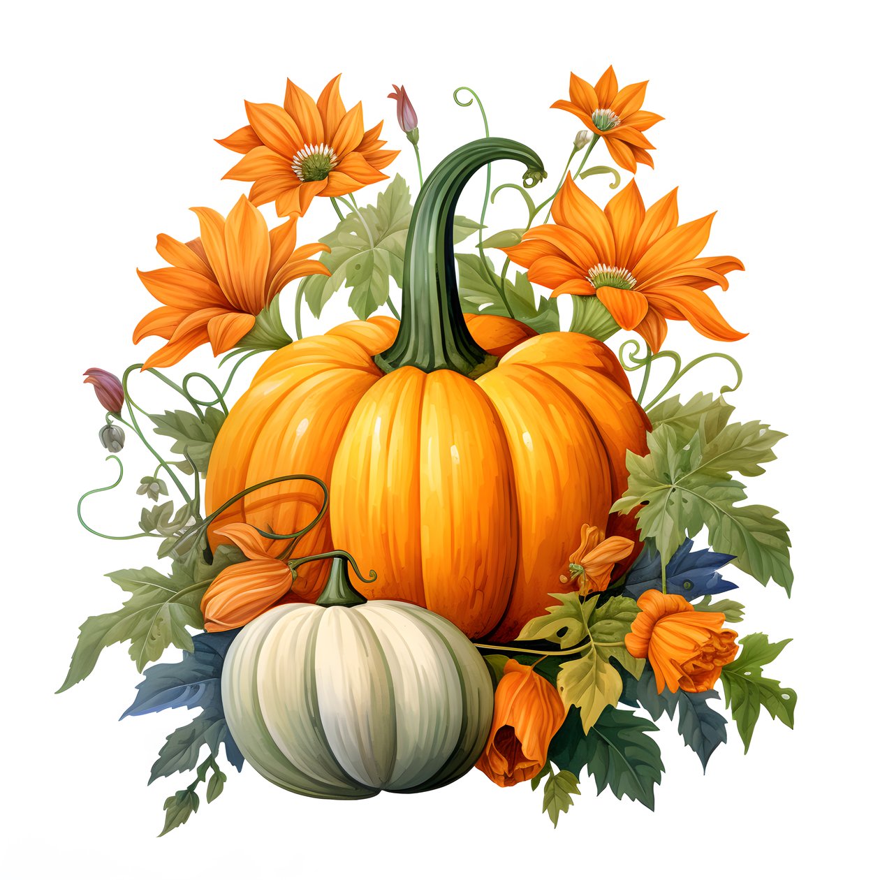 Zucca da cui crescono fiori 2 da Kurt Heppke