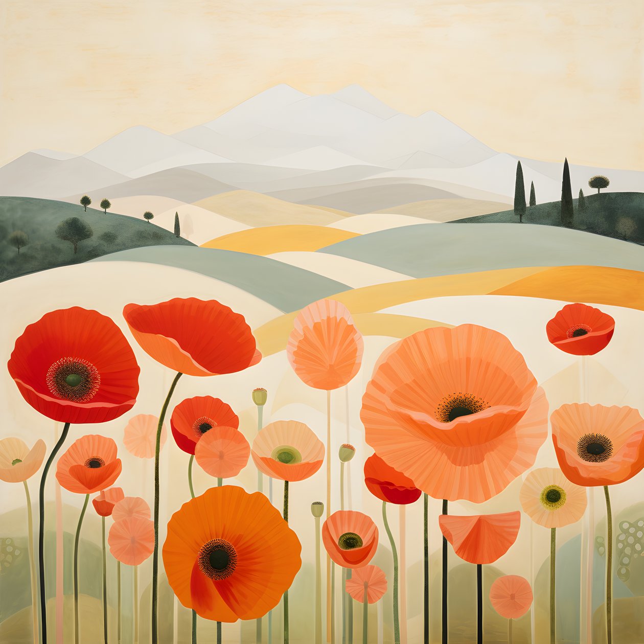 Papaveri in Toscana 2 da Kurt Heppke