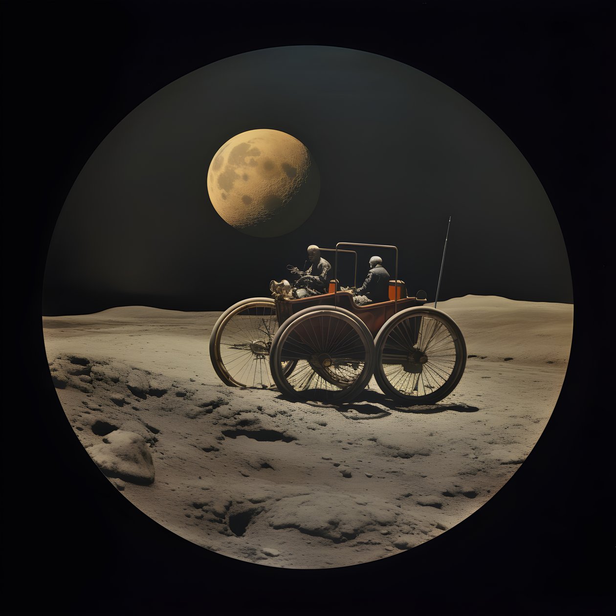 Scarabeo lunare, paesaggio lunare con crateri 1 da Kurt Heppke