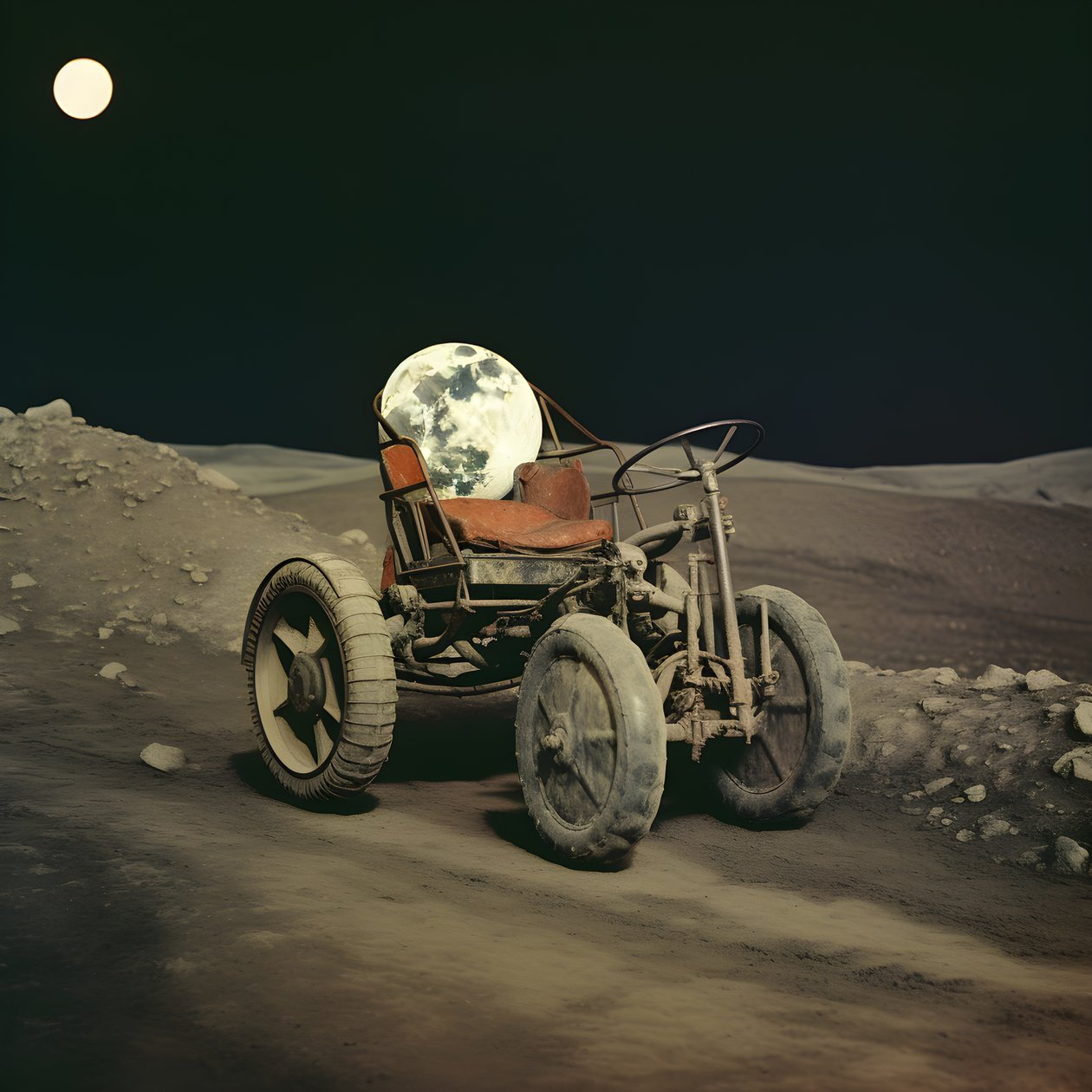 Scarabeo lunare, paesaggio lunare con crateri 4 da Kurt Heppke