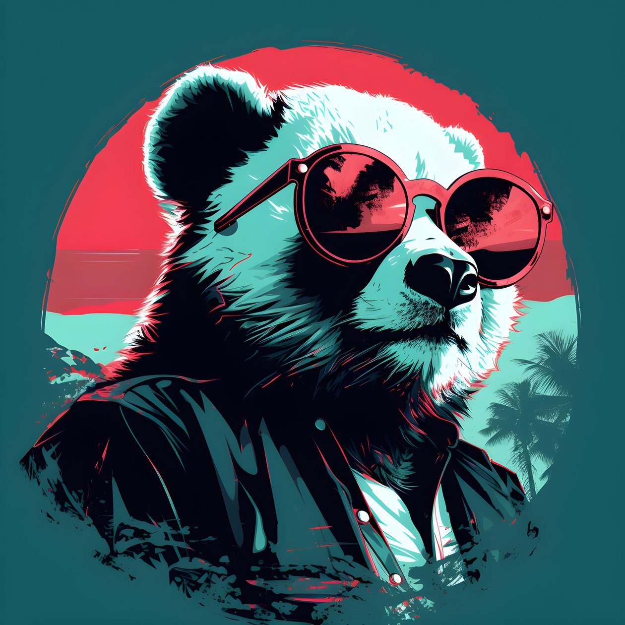 panda con occhiali 1 da Kurt Heppke