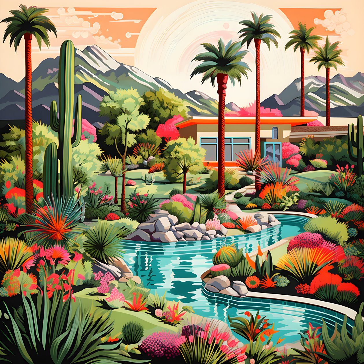 Illustrazione dettagliata di Palm Springs 4 da Kurt Heppke