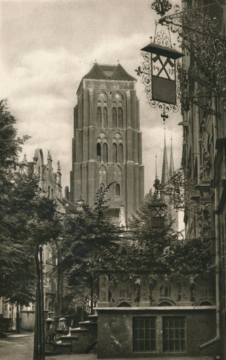 Danzica. Jopengasse - Marienkirche, 1931 da Kurt Hielscher