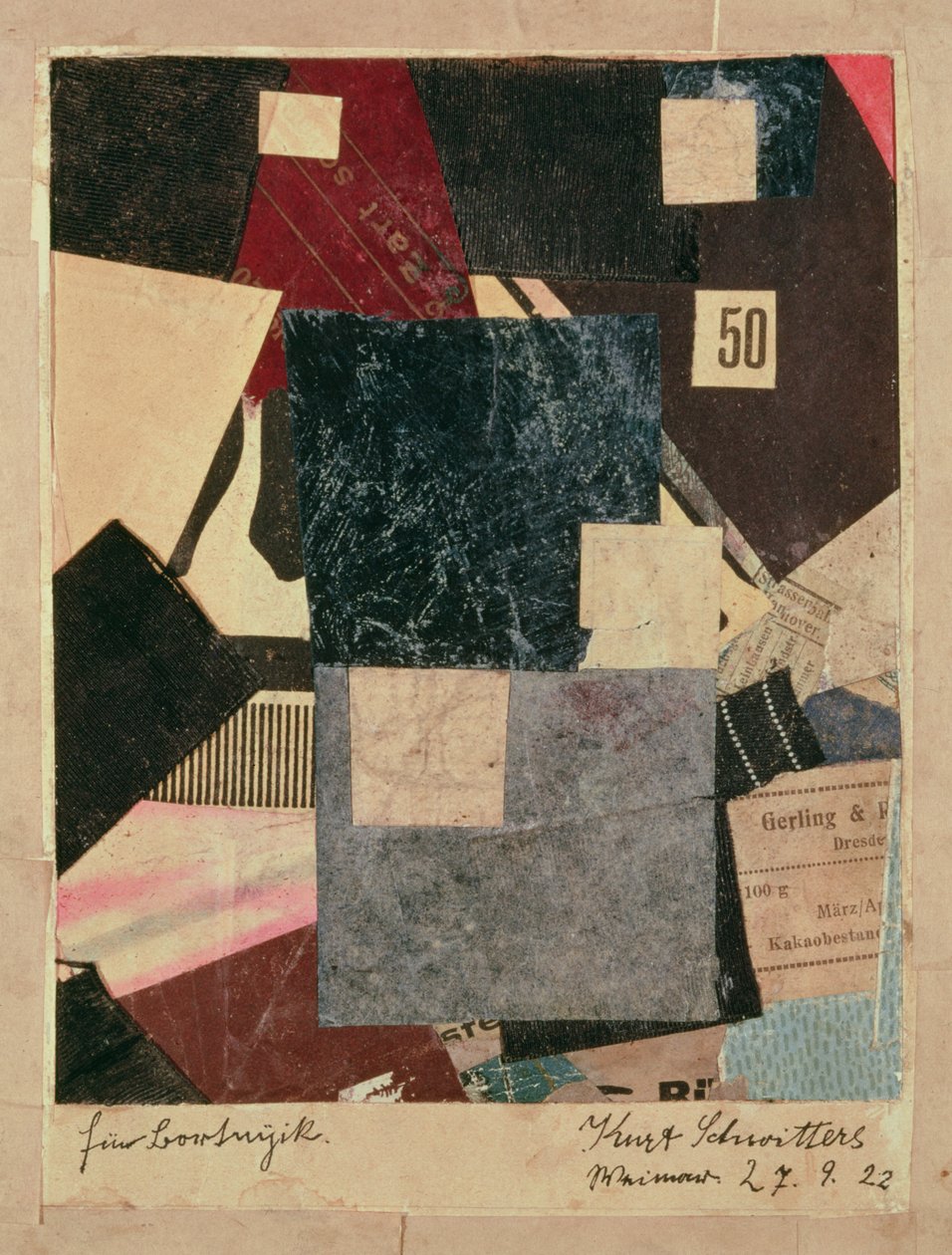 Composizione, 1922 da Kurt Schwitters
