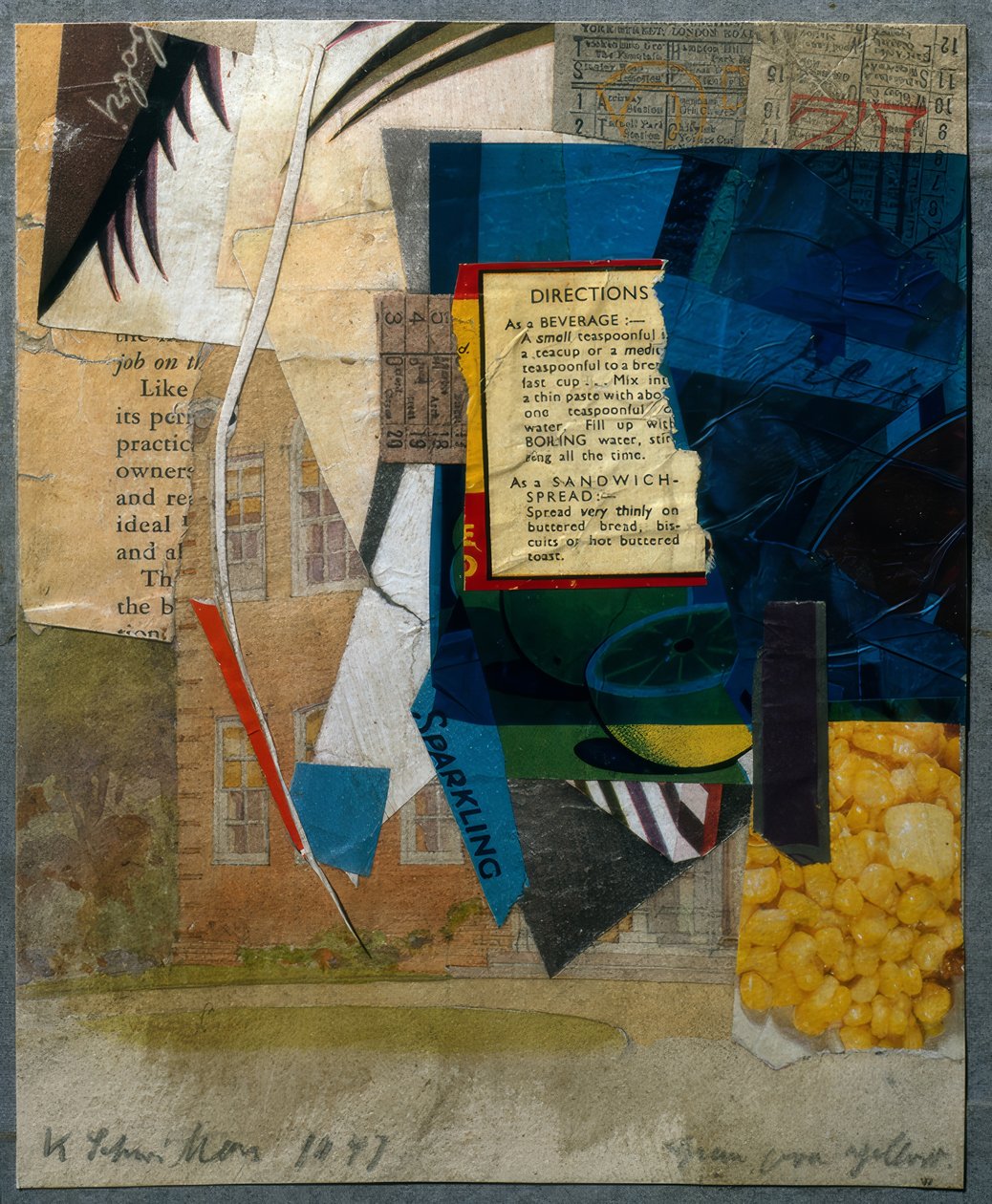Verde su giallo da Kurt Schwitters