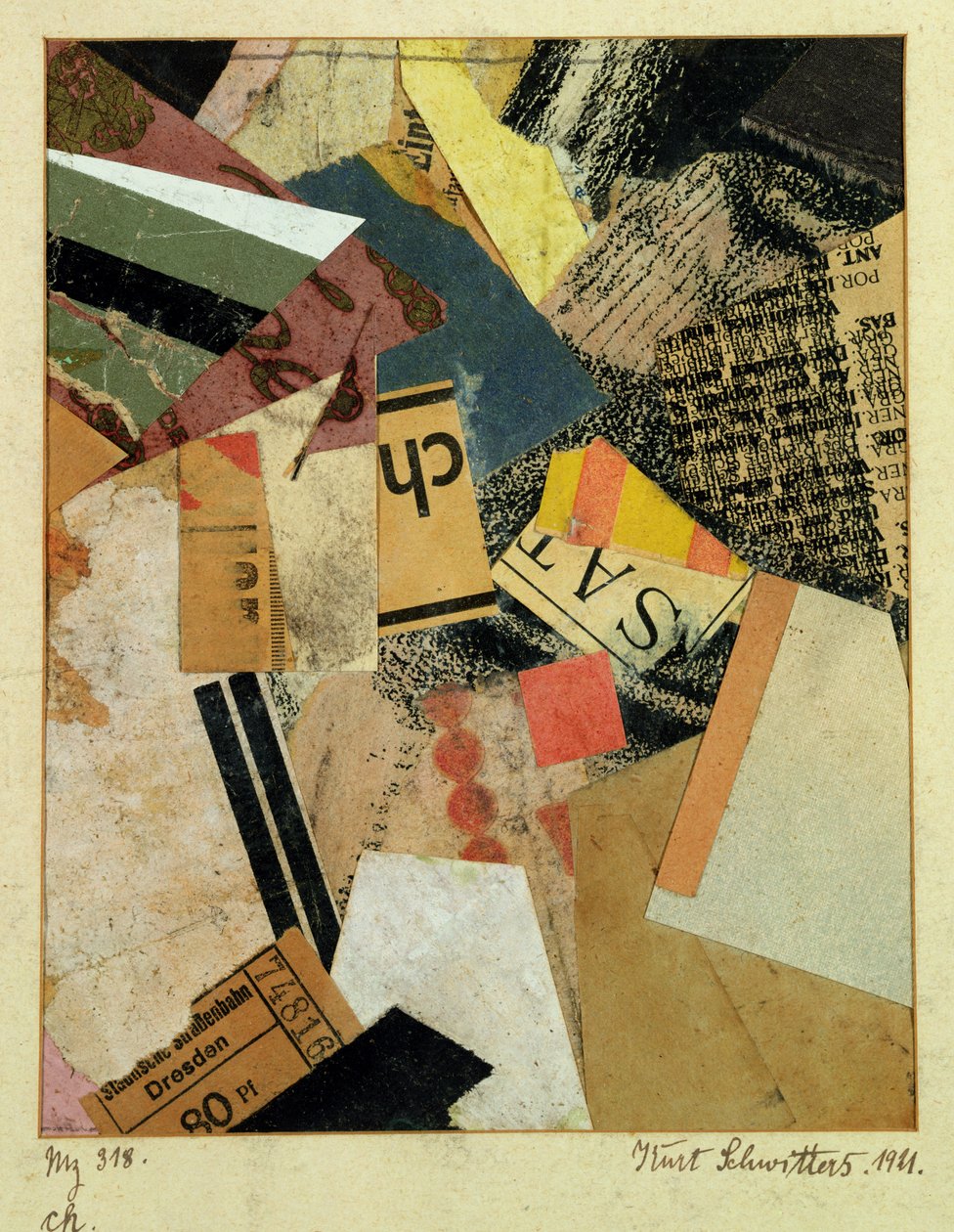 MZ 318 CH., 1921 da Kurt Schwitters