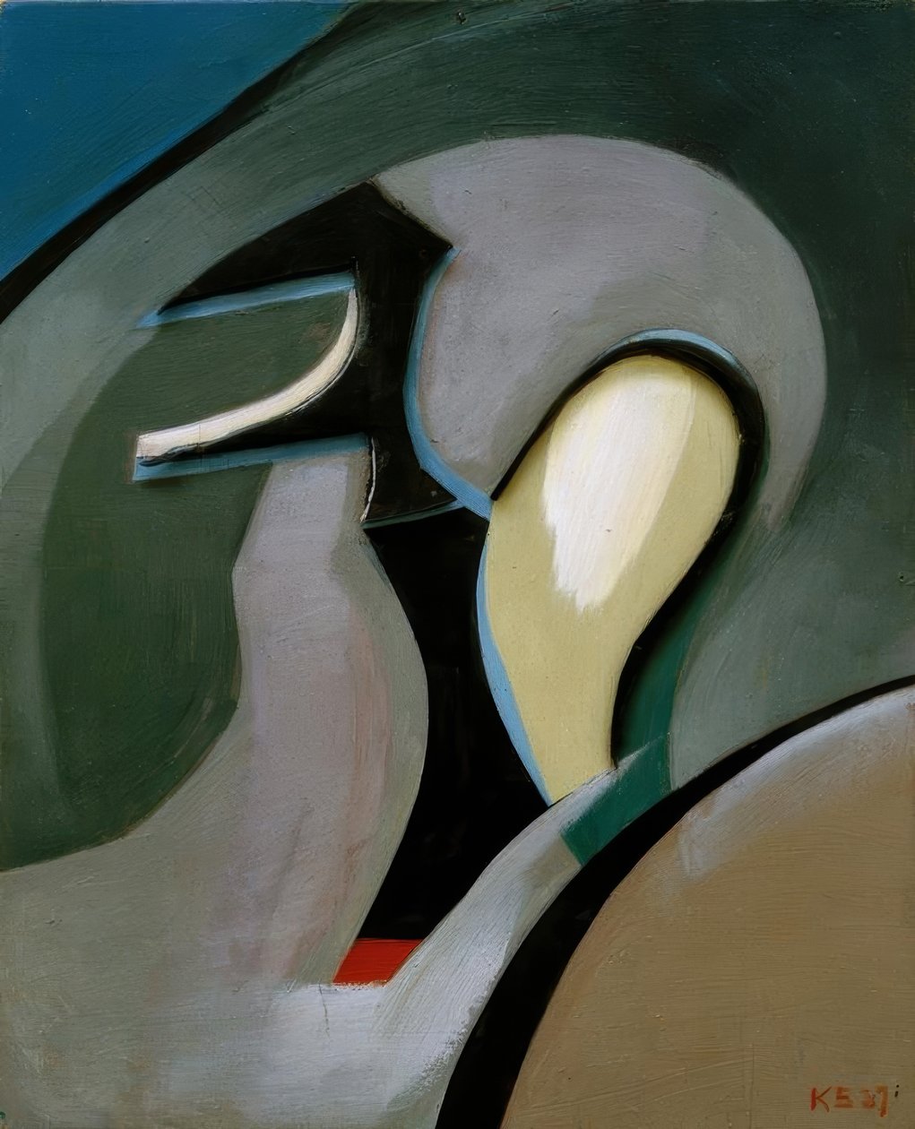 Senza titolo (Con forma di elmo) da Kurt Schwitters