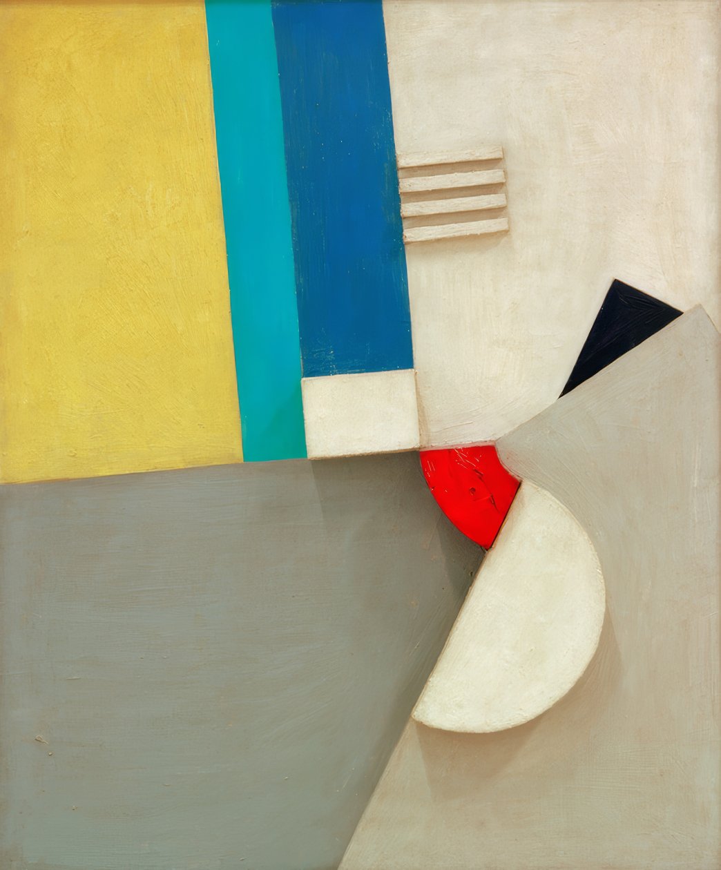 Rilievo con segmento rosso da Kurt Schwitters