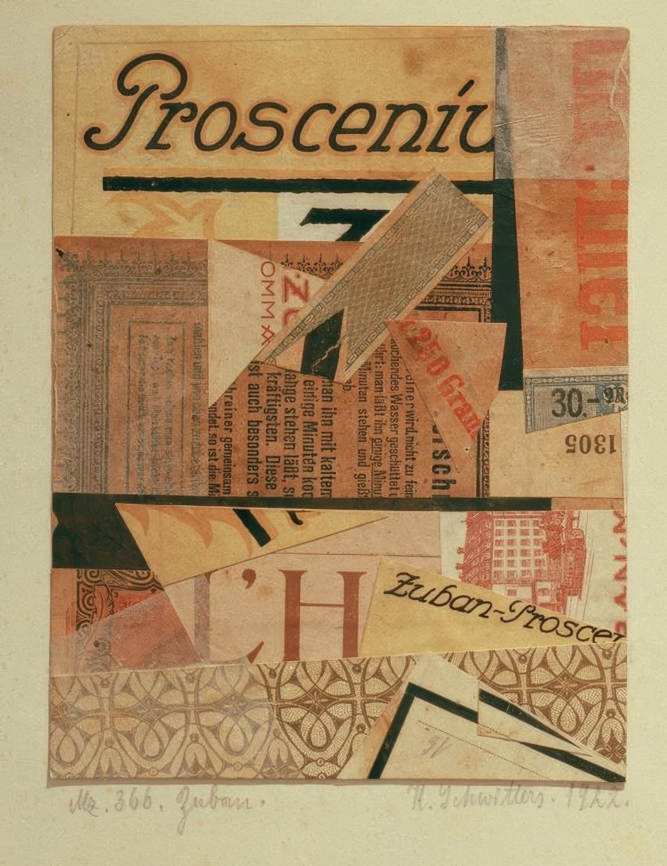 Zuban Merz 366 da Kurt Schwitters