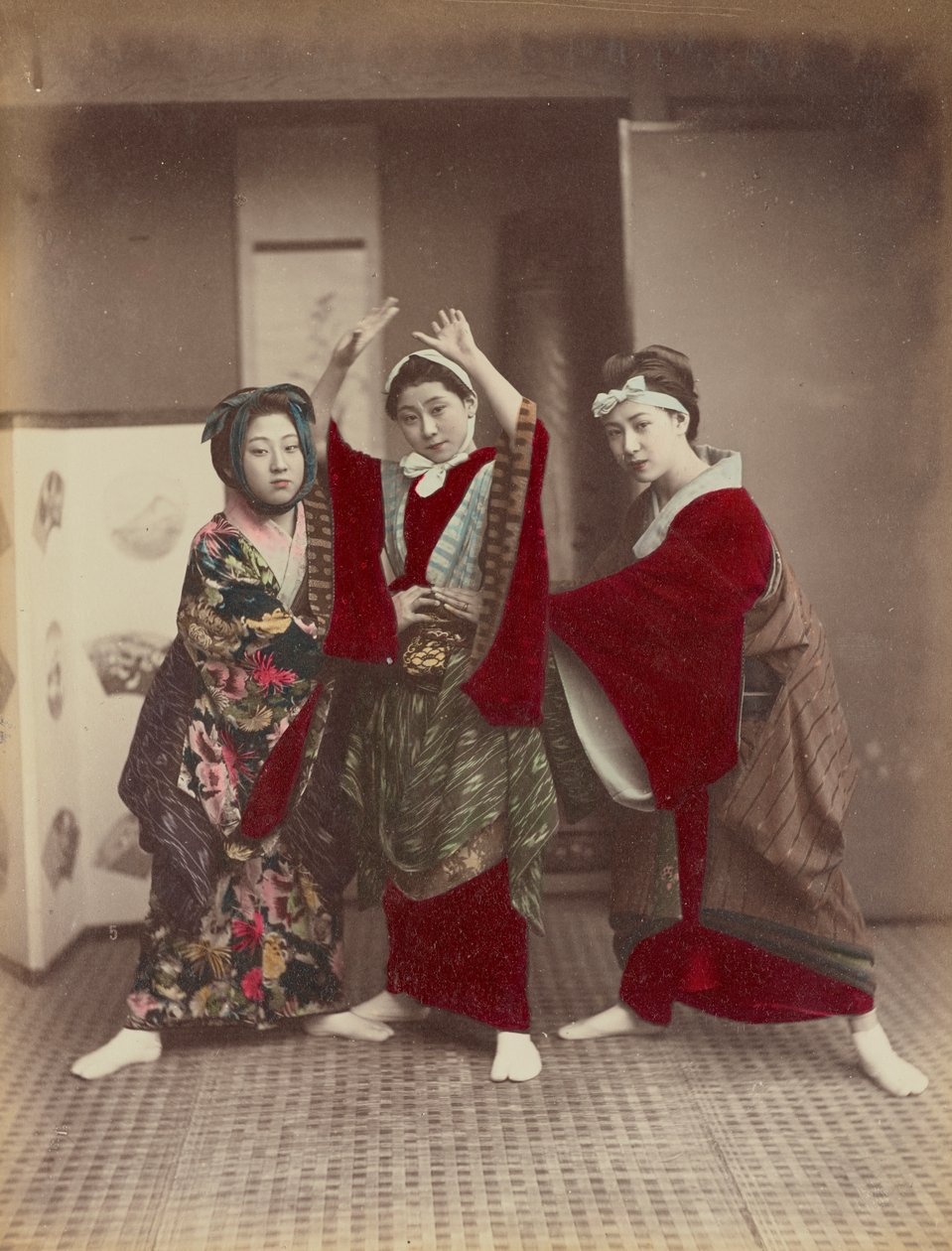 Festa danzante, c.1880 da Kusakabe Kimbei