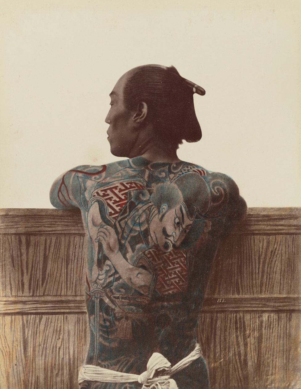 Tatuaggio giapponese, c.1880 da Kusakabe Kimbei